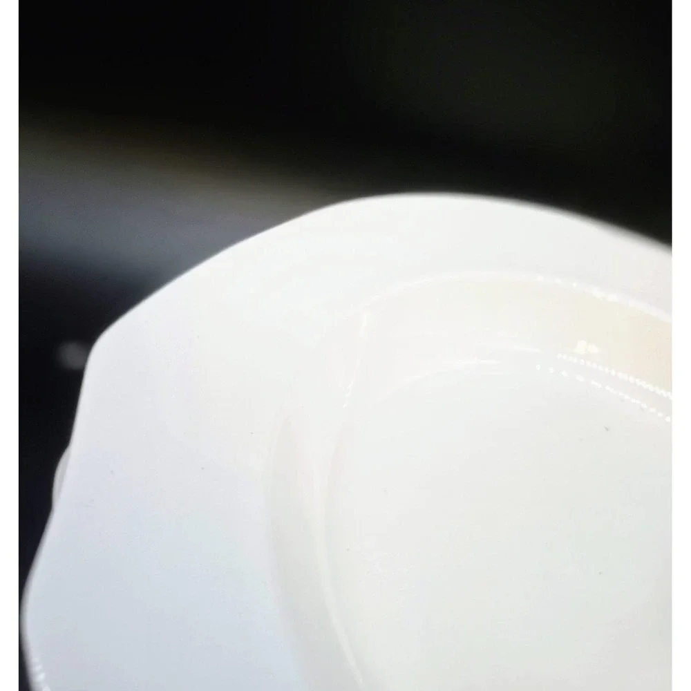 Set/4 Vintage White Villeroy & Boch Alba Rimmed Soup Bowl  9